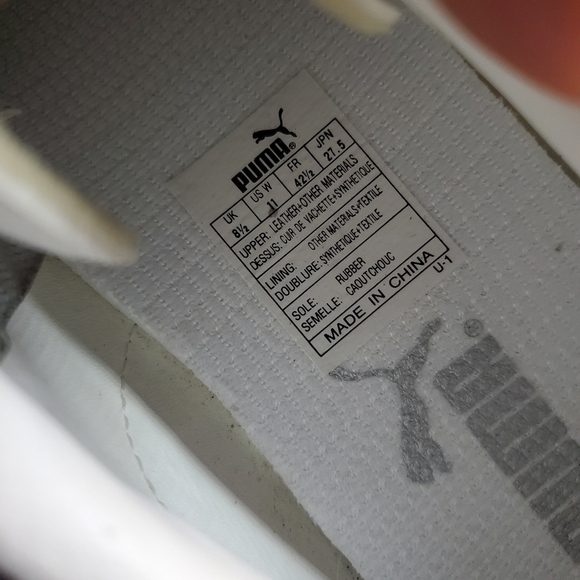 PUMA Roma Amor Leather Sneakers White Silver Women's 11 Shoes - Picture 5 of 16